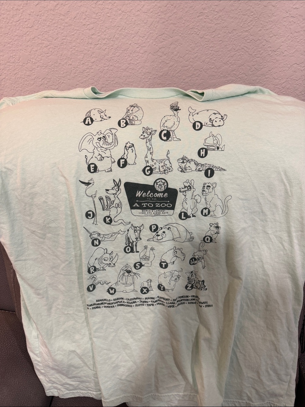 Next Level Apparel Light Mint A to Zoo Graphic Tee